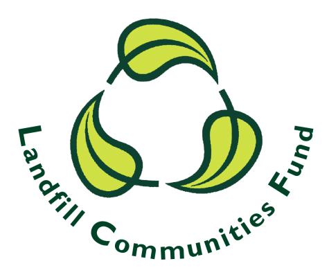 Landfill Communities Fund logo of three leaves in triangle pattern