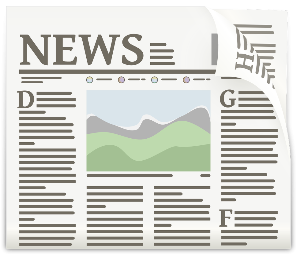 Clip art of newspaper front page