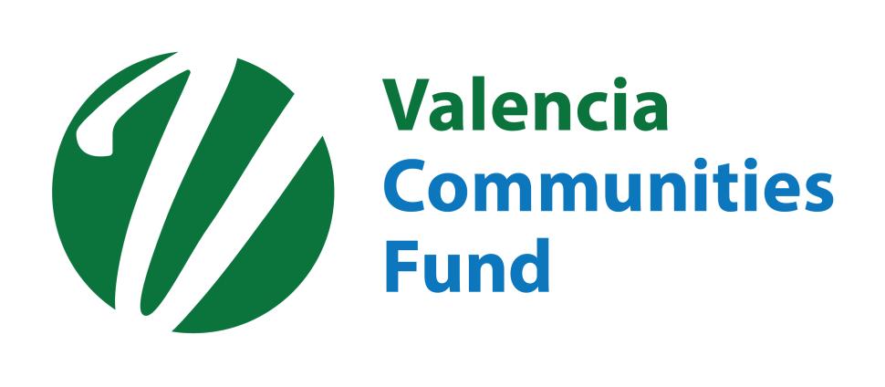 Valencia Communities Fund logo in blue and green