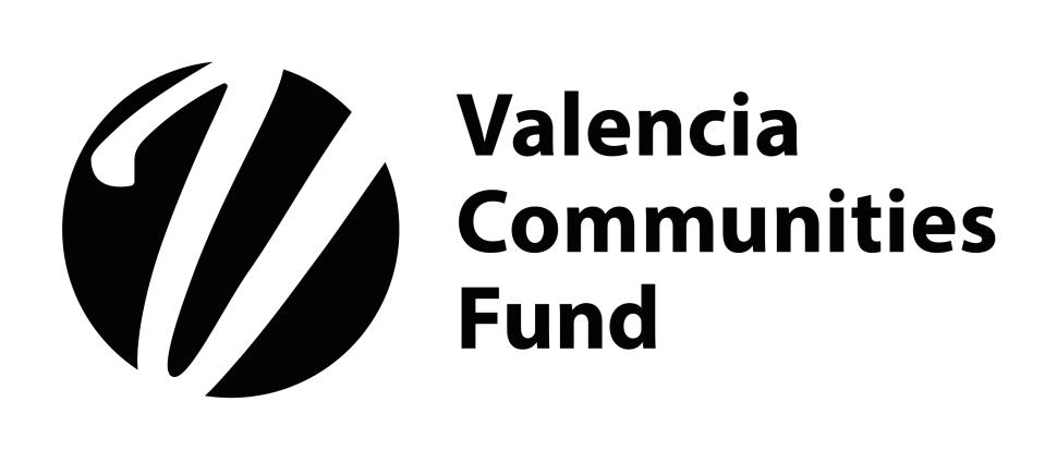 Valencia Communities Fund logo in black in white