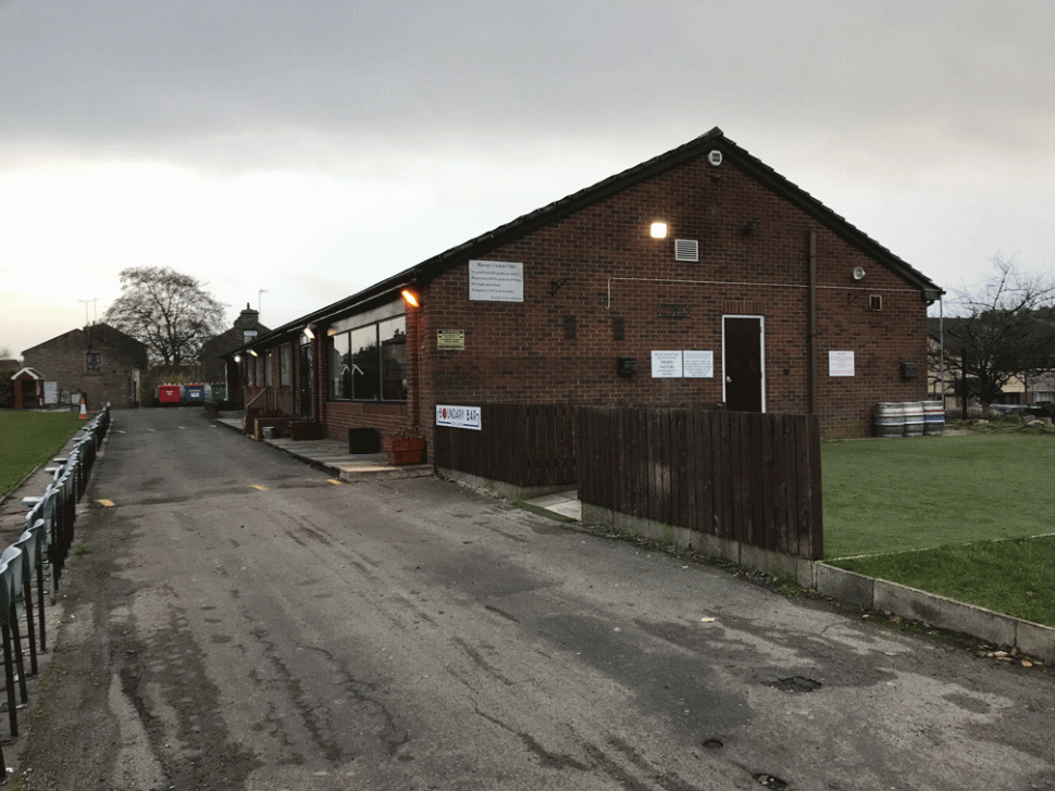 Exterior shot of Bacup Cricket Club pavilion