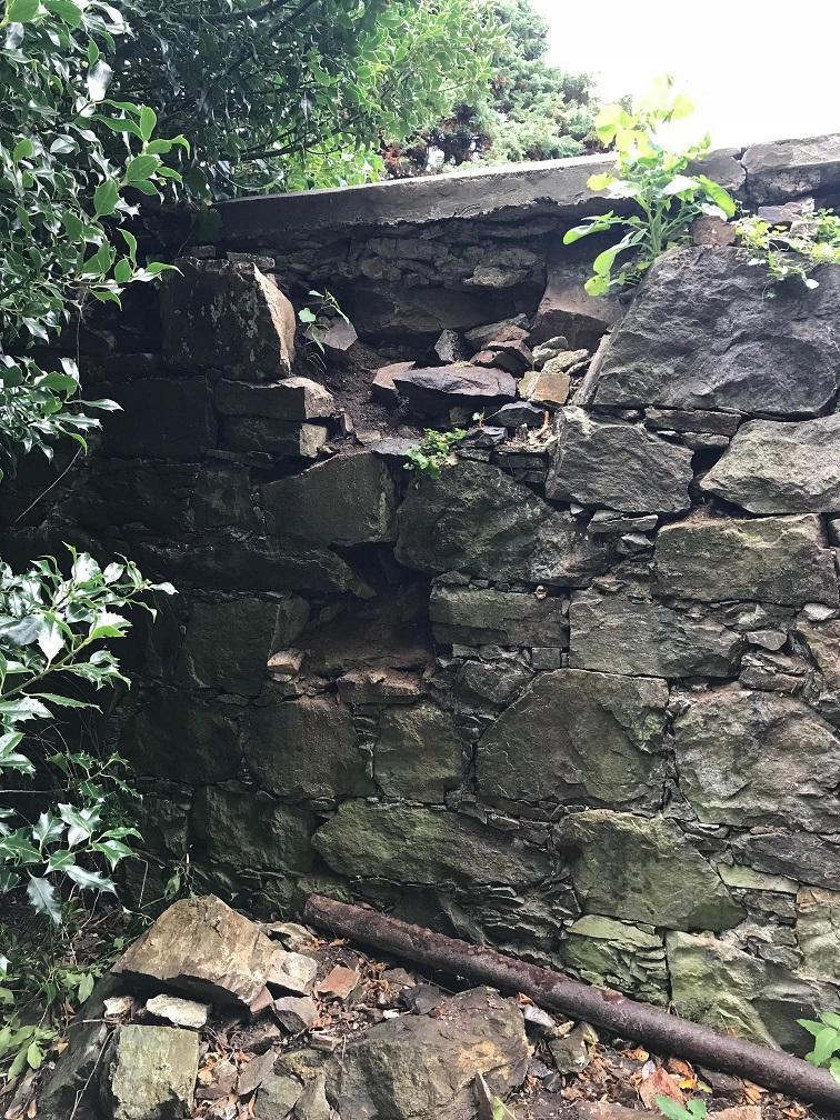 Damage to East wall