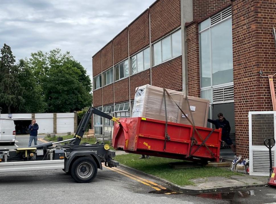 New boilers arriving by trailer