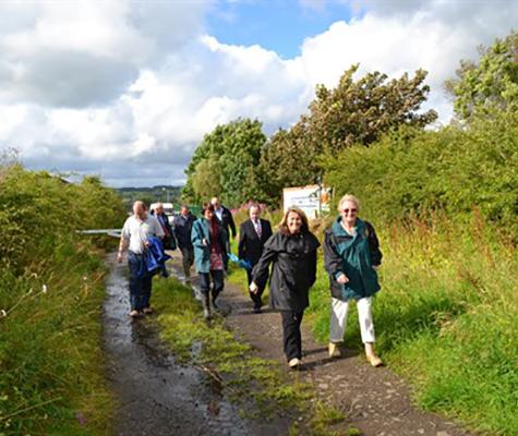 Steering group walking at Kingshill