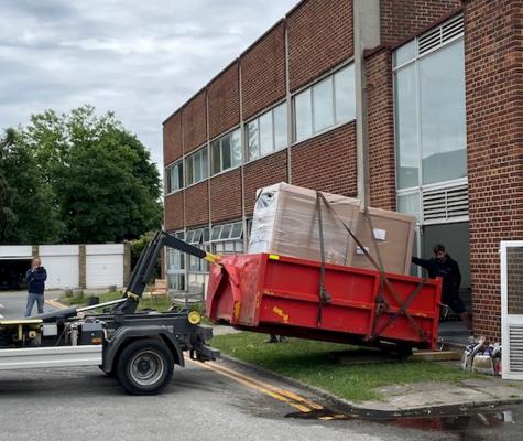 New boilers arriving by trailer