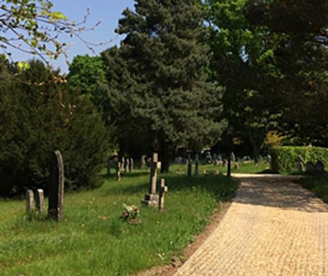Path through cemetery